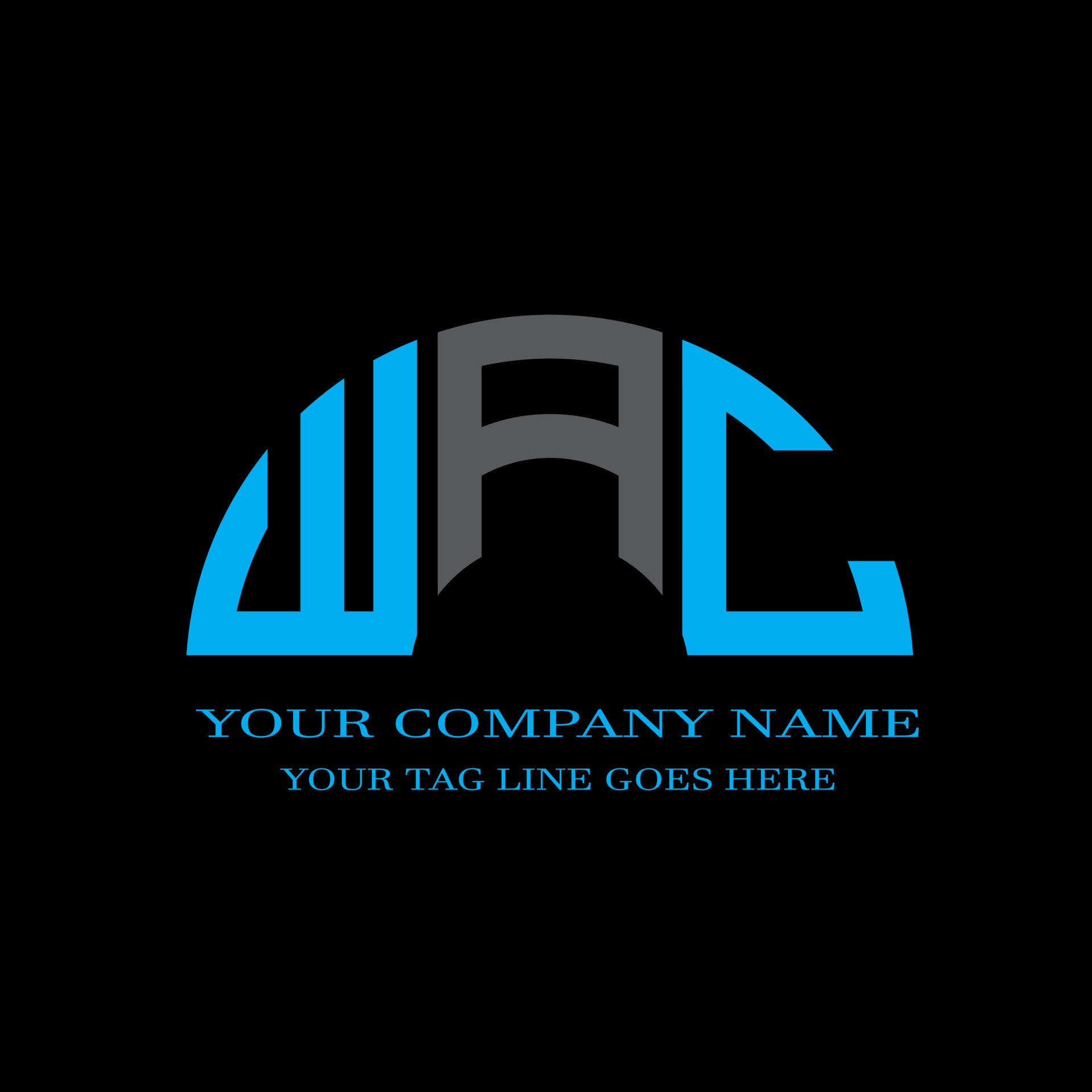 WAC letter logo creative design with vector graphic 8654839 Vector Art