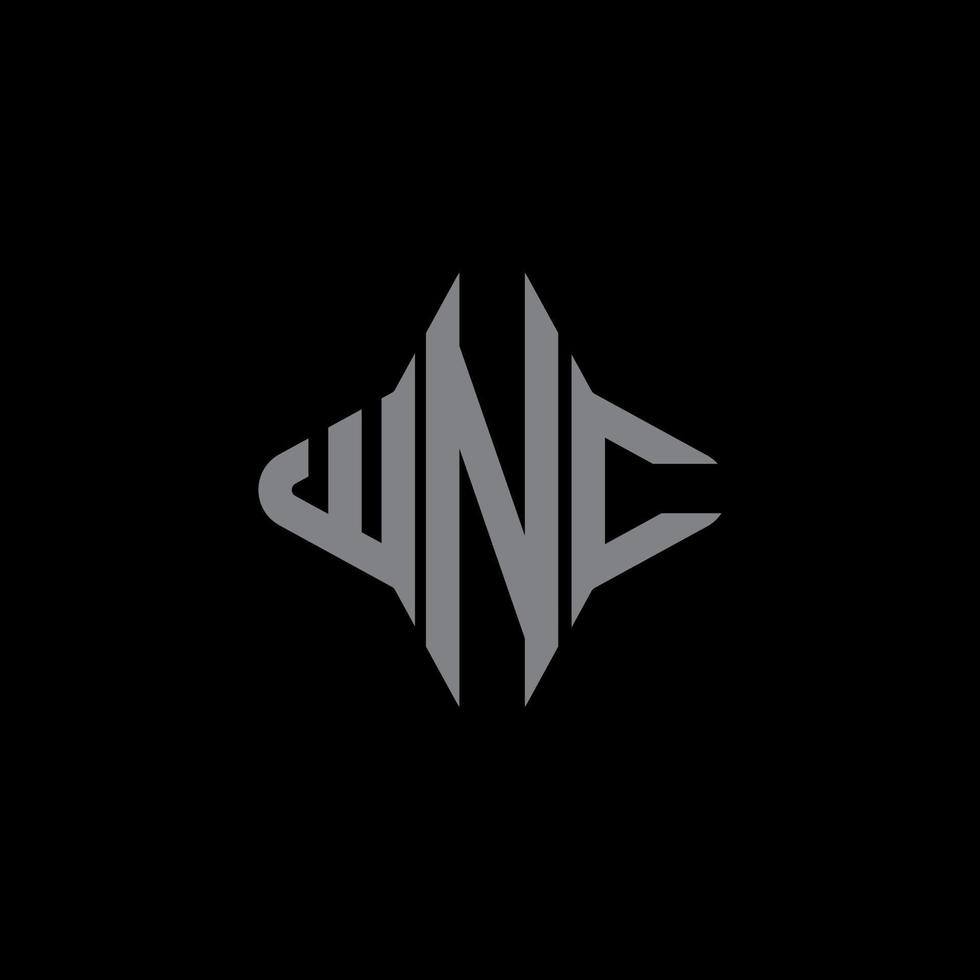 WNC letter logo creative design with vector graphic