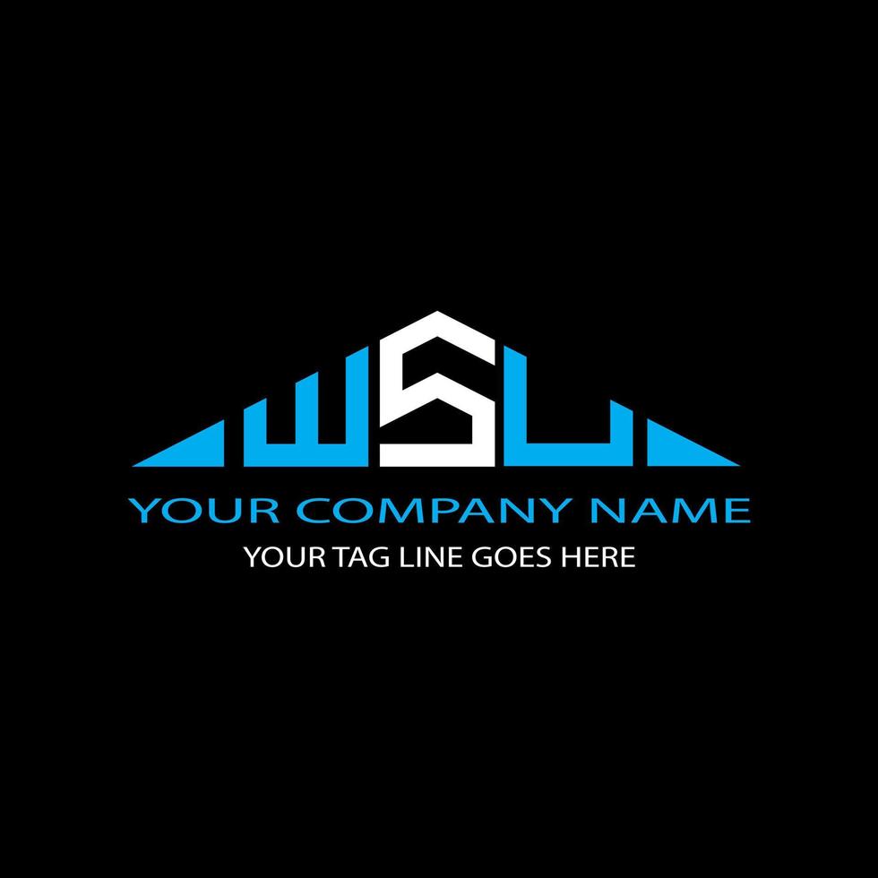 WSU letter logo creative design with vector graphic