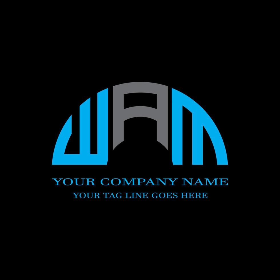 WAM letter logo creative design with vector graphic