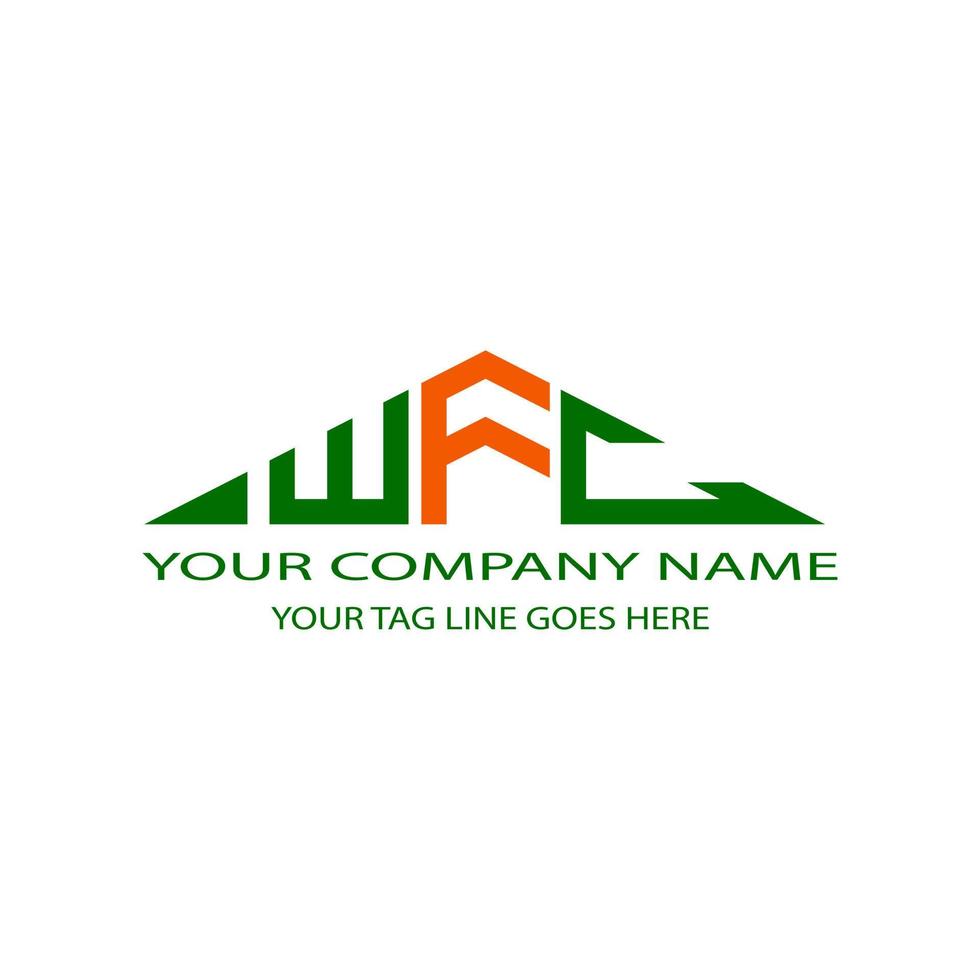 WFC letter logo creative design with vector graphic