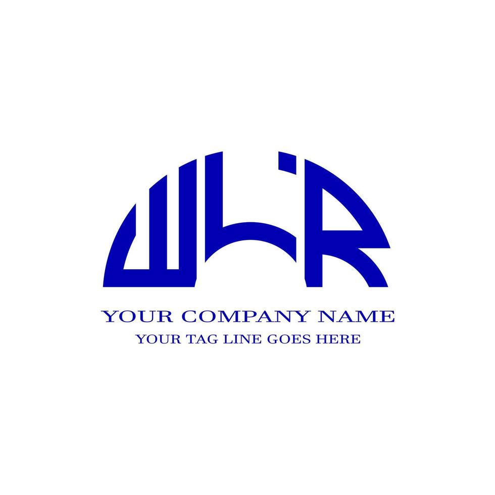 WLR letter logo creative design with vector graphic