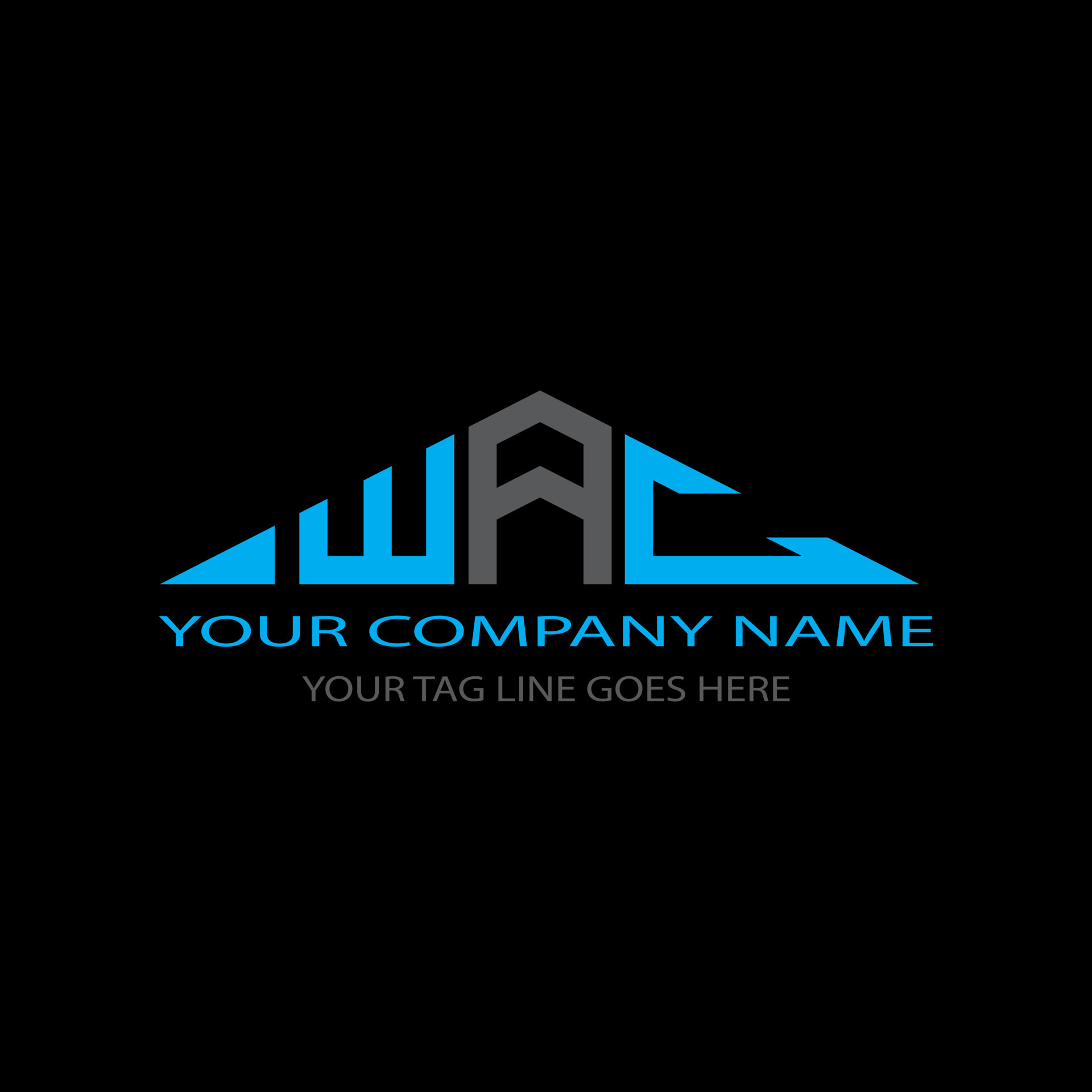 WAC letter logo creative design with vector graphic 8654939 Vector Art