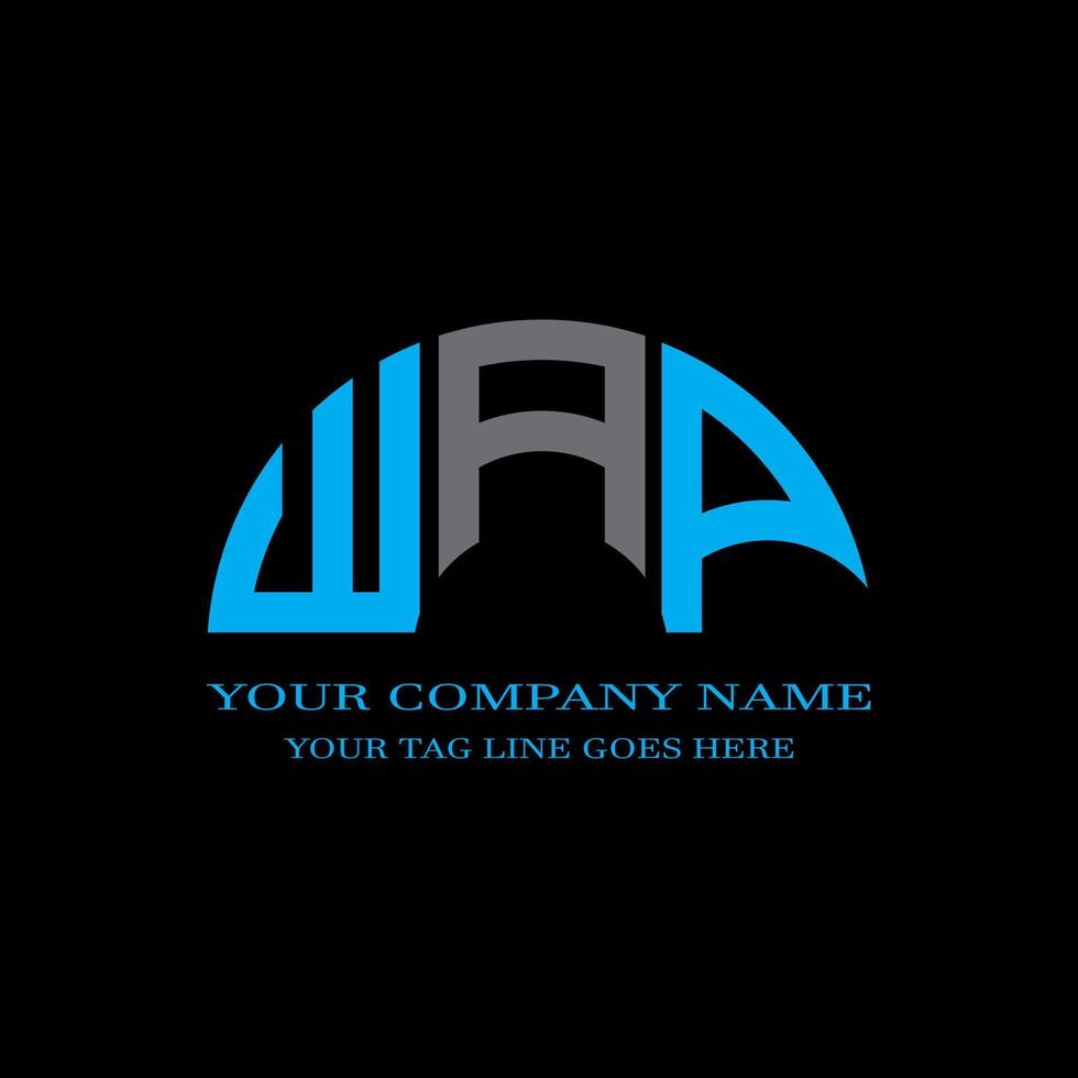 WAP letter logo creative design with vector graphic