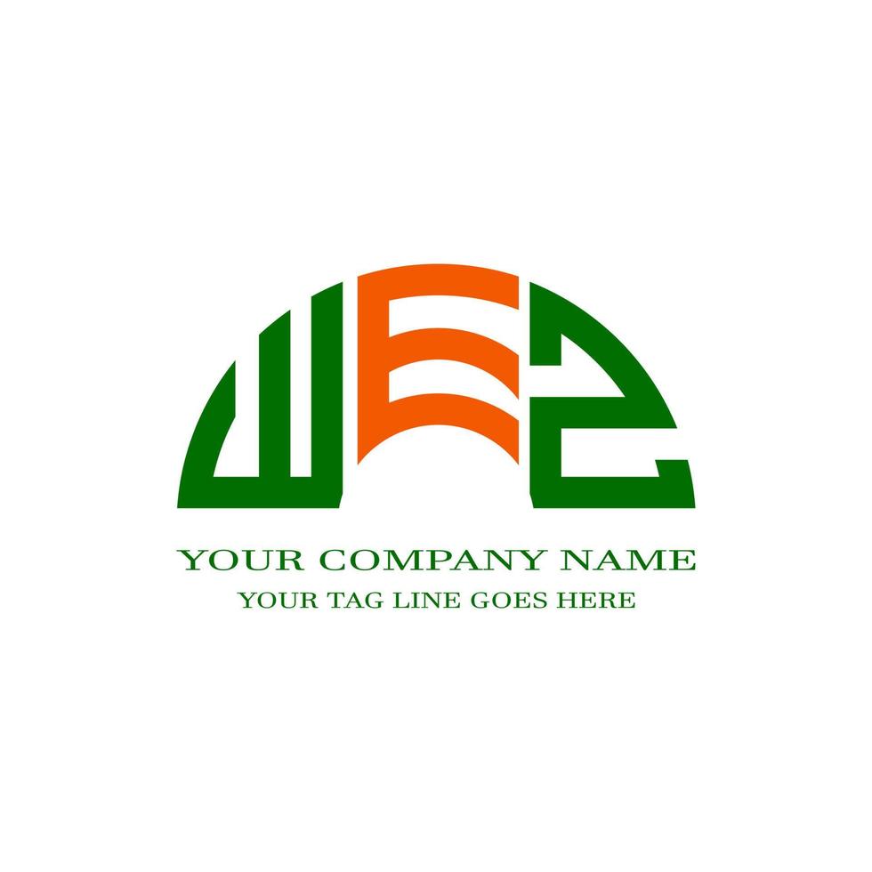 WEZ letter logo creative design with vector graphic