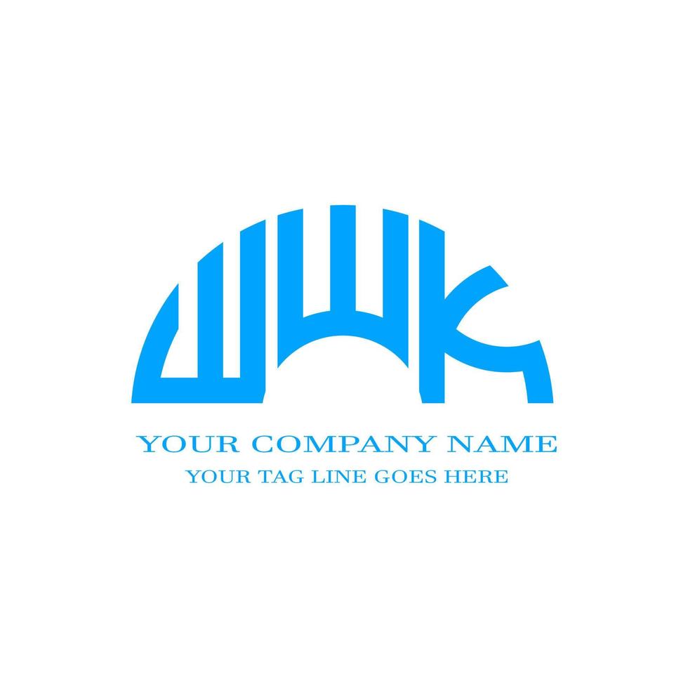 WWK letter logo creative design with vector graphic