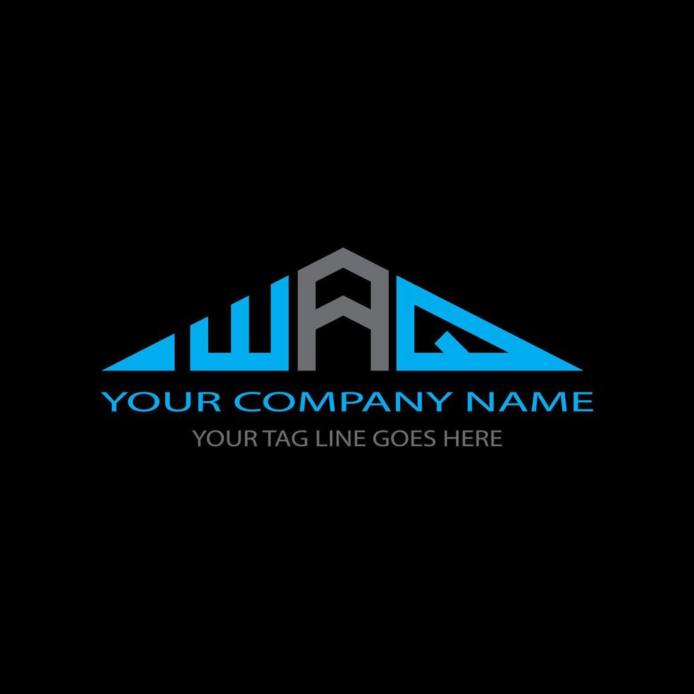 WAQ letter logo creative design with vector graphic