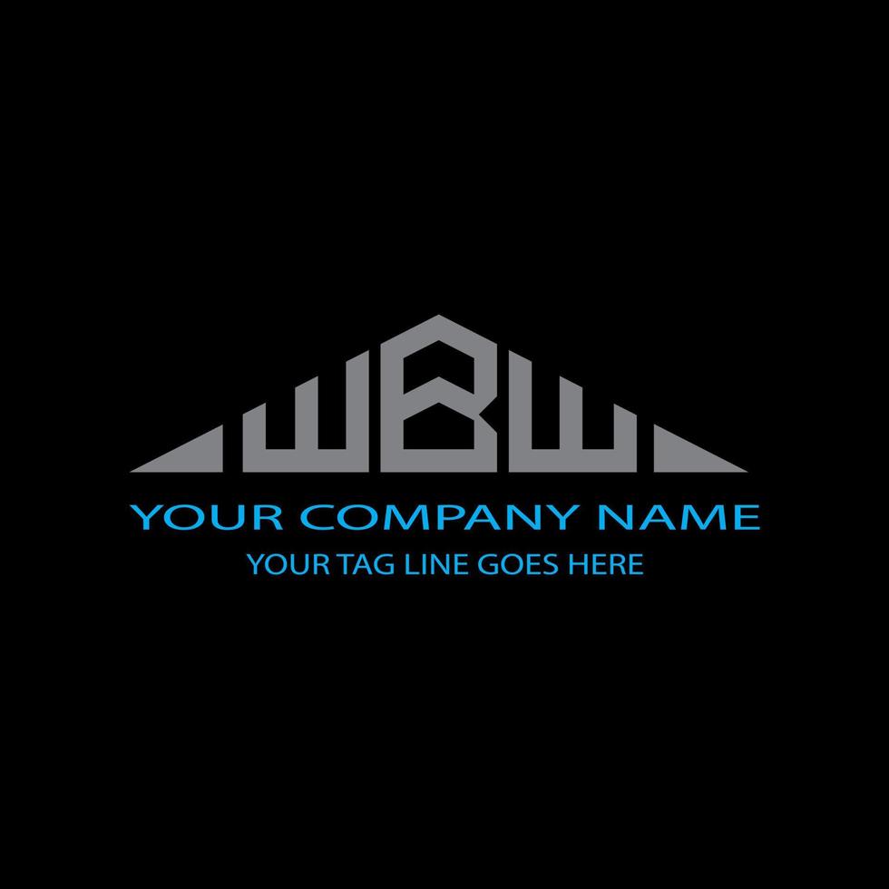 WBW letter logo creative design with vector graphic