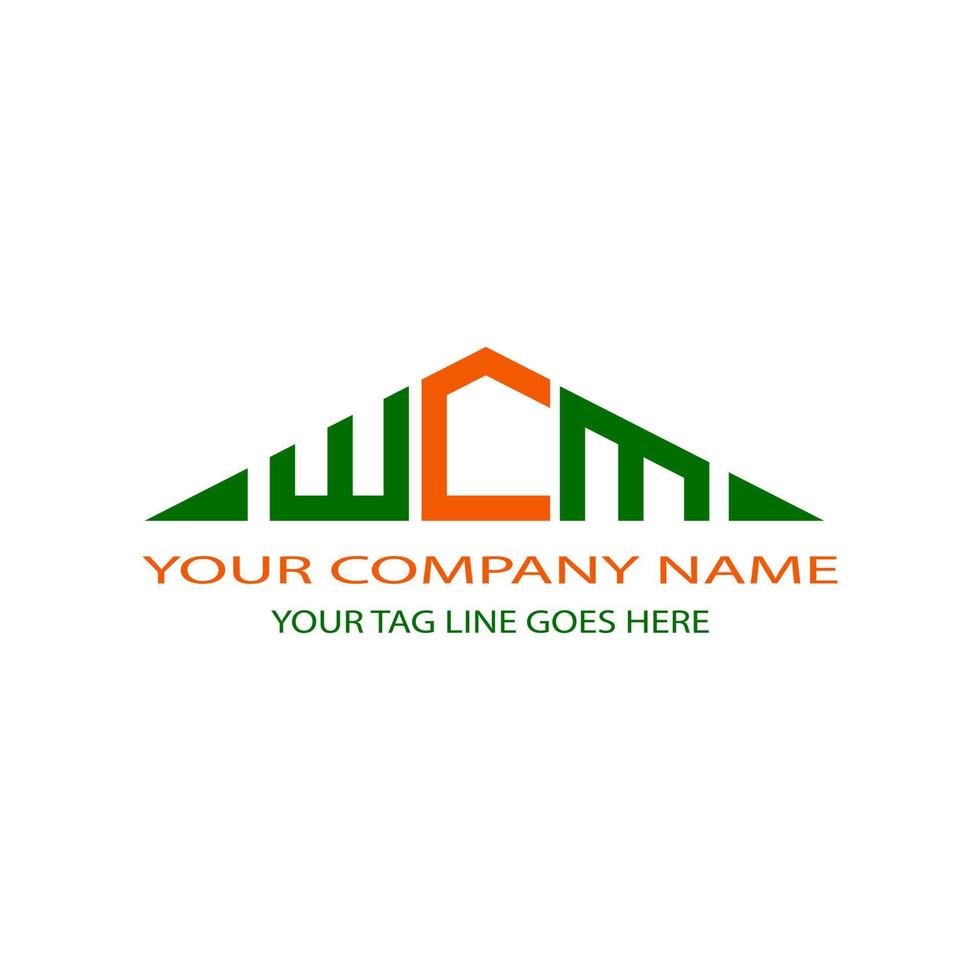 WCM letter logo creative design with vector graphic