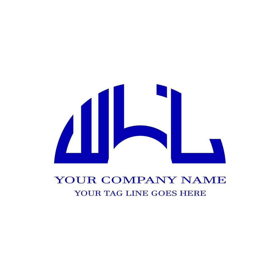 WLL letter logo creative design with vector graphic