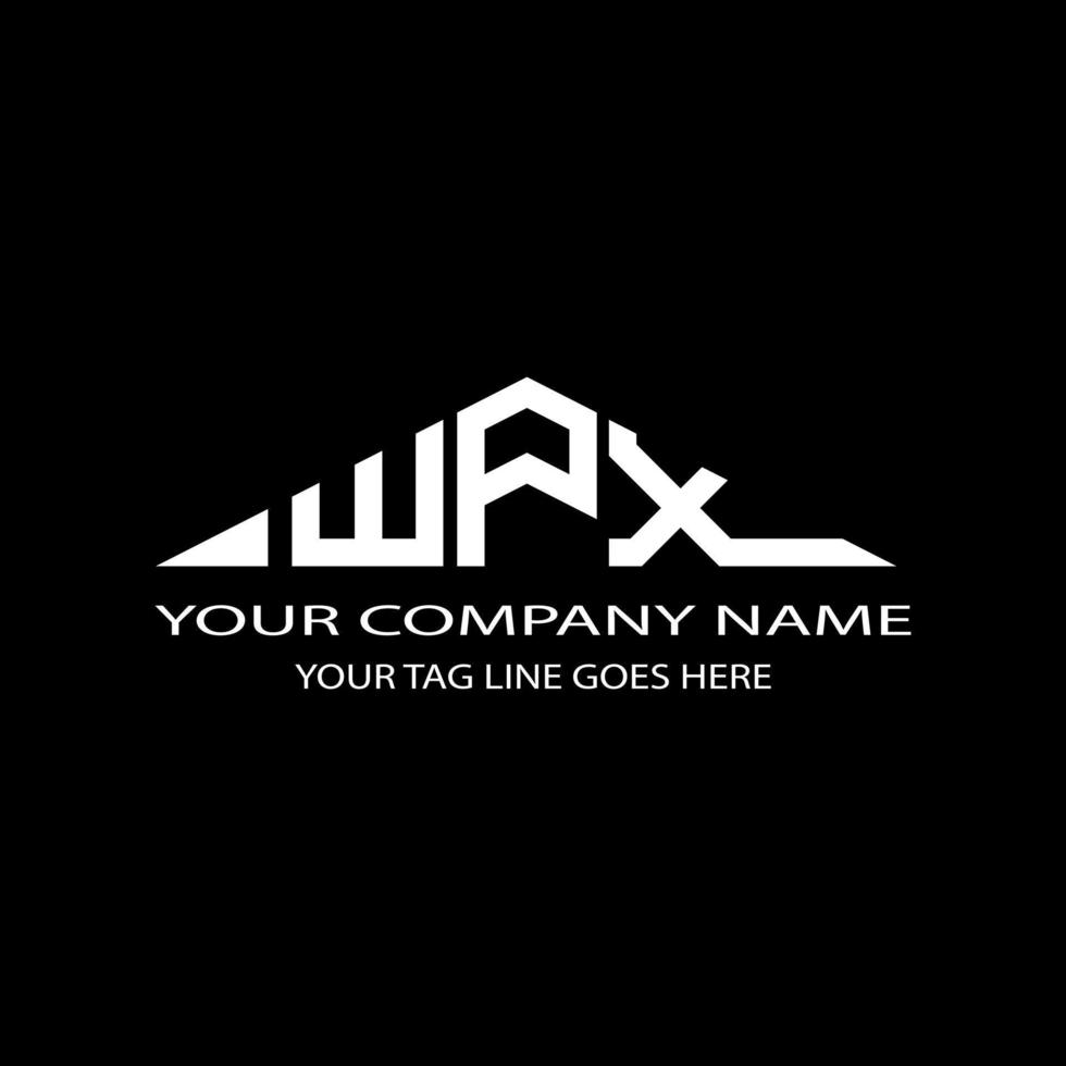 diseño creativo del logotipo de la letra wpx con gráfico vectorial vector