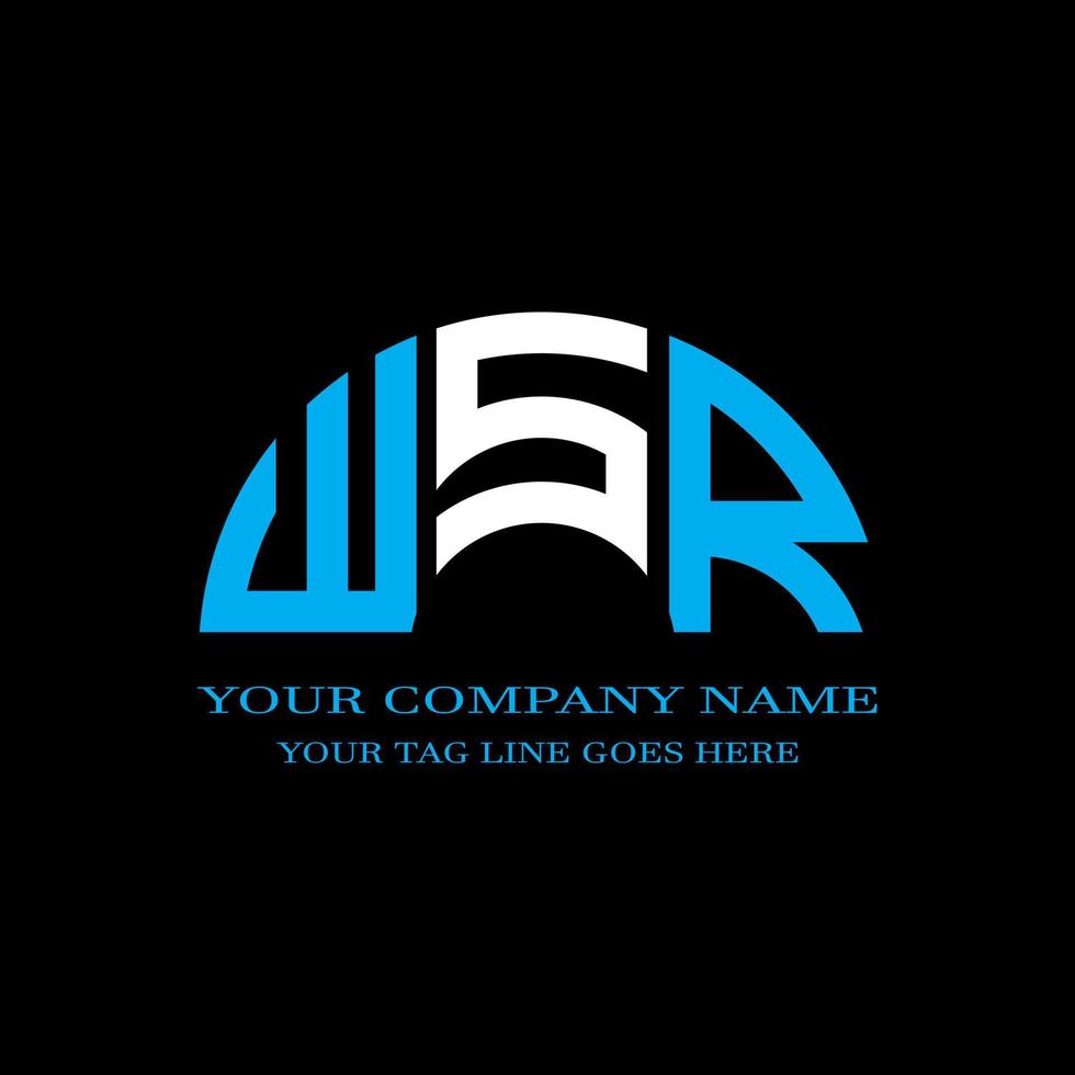 WSR letter logo creative design with vector graphic