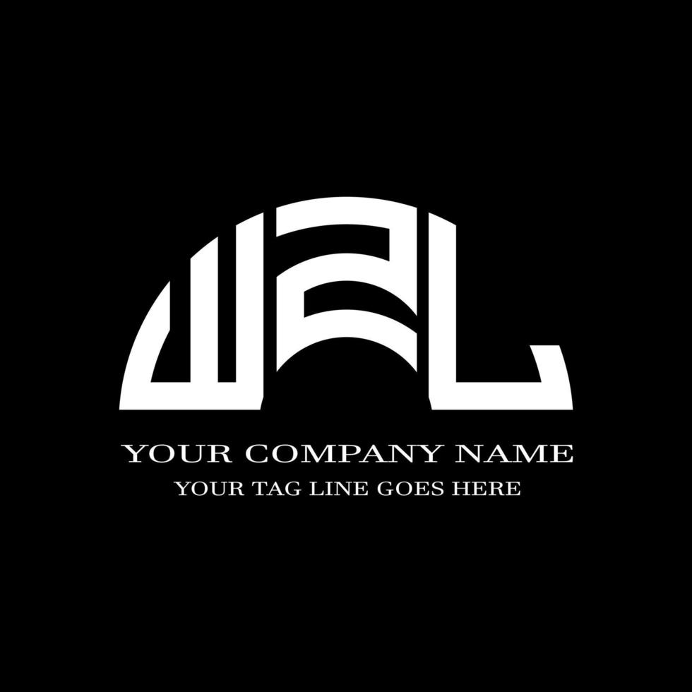 diseño creativo del logotipo de la letra wzl con gráfico vectorial vector