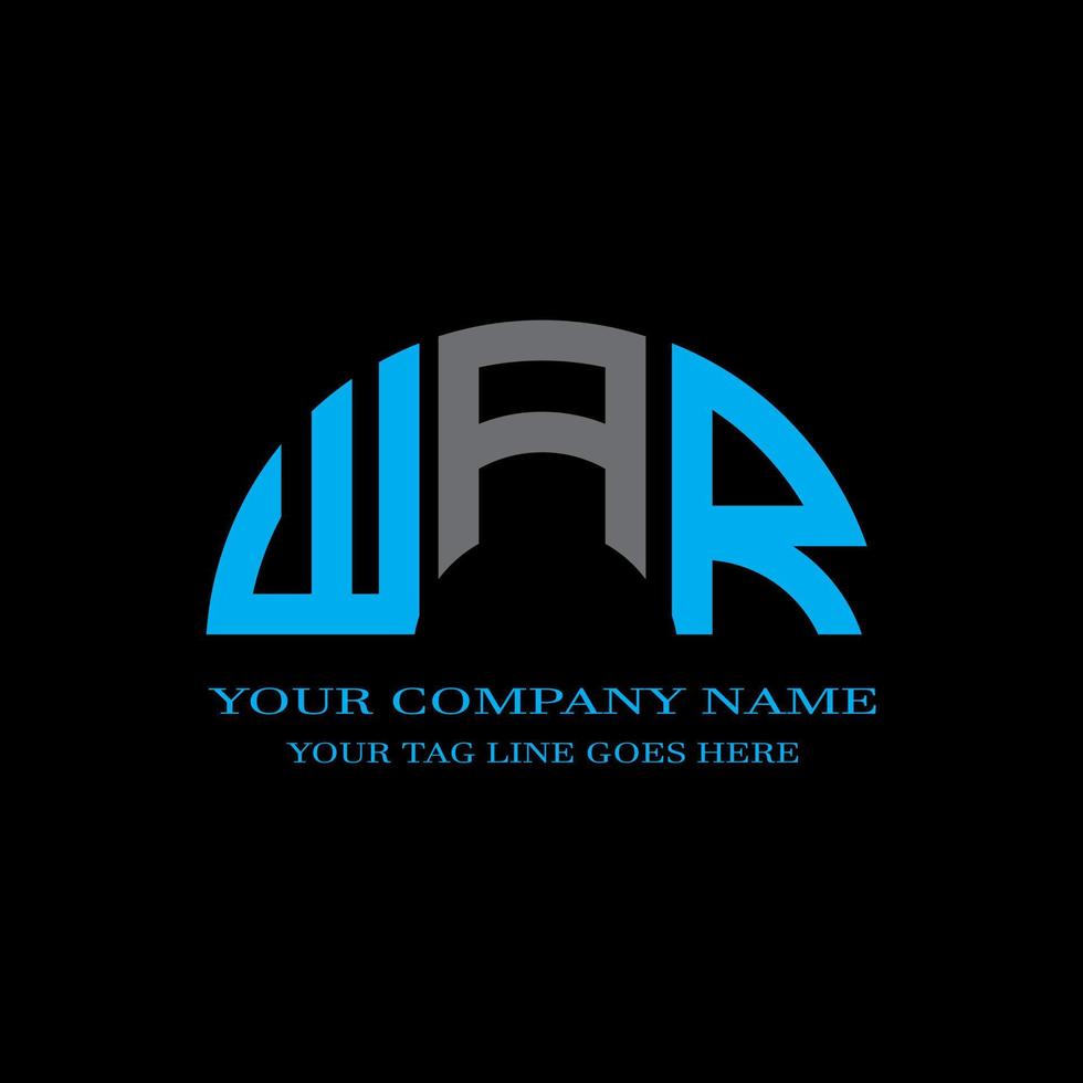 WAR letter logo creative design with vector graphic