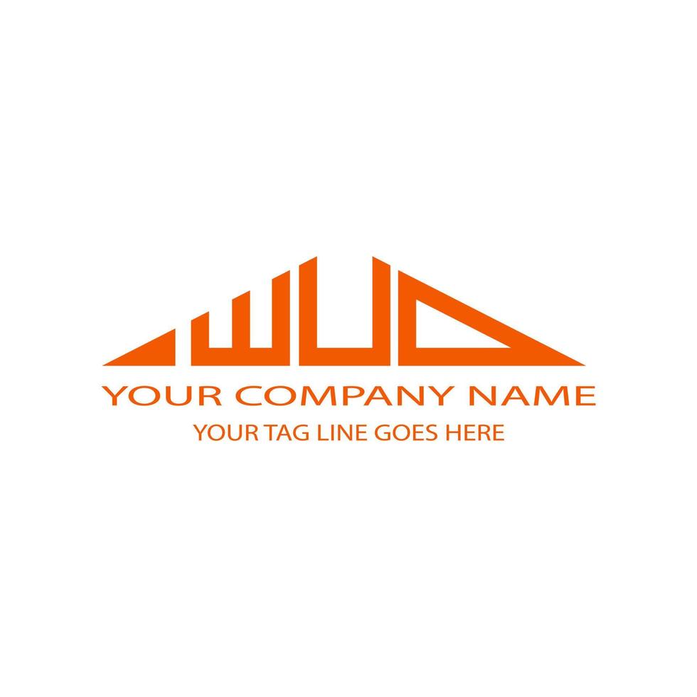 WUD letter logo creative design with vector graphic