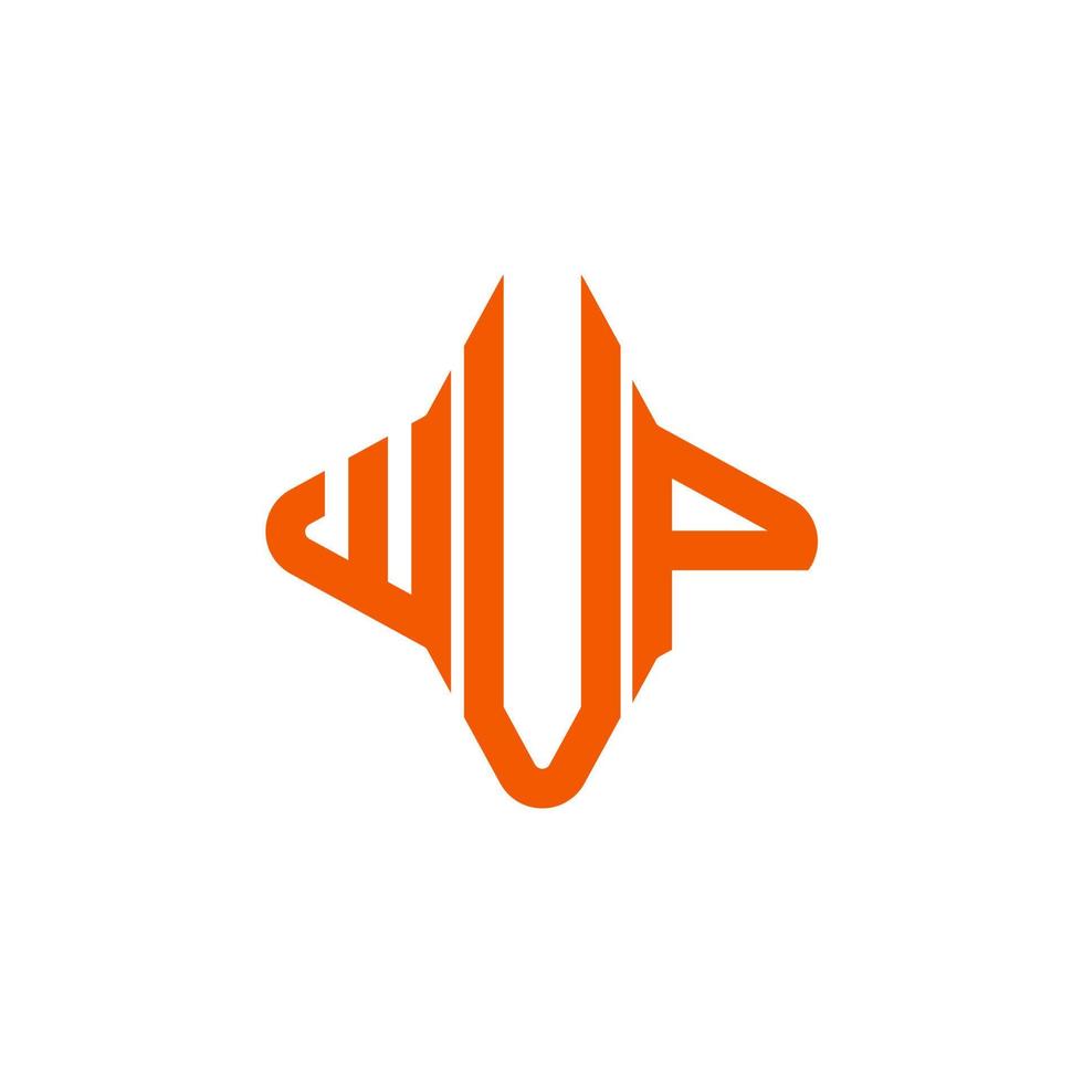 WUP letter logo creative design with vector graphic