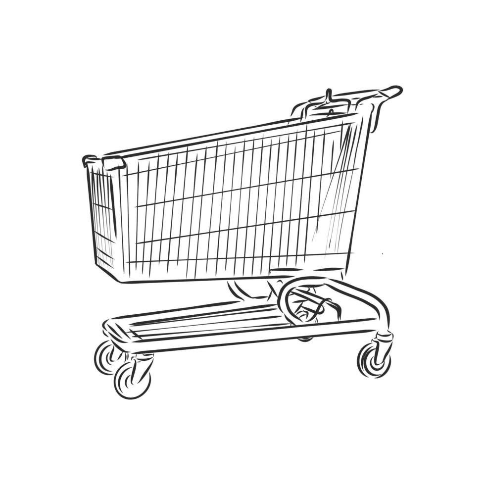 shopping cart vector sketch 8655832 Vector Art at Vecteezy