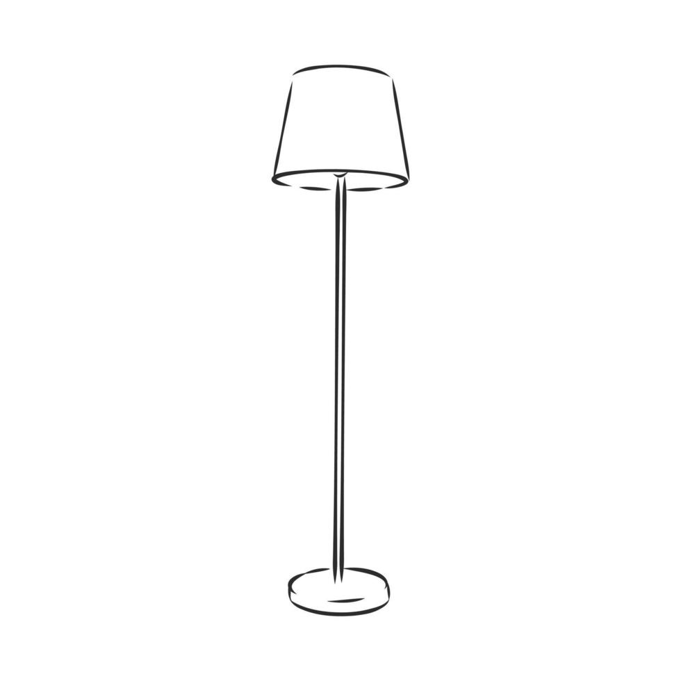 floor lamp vector sketch
