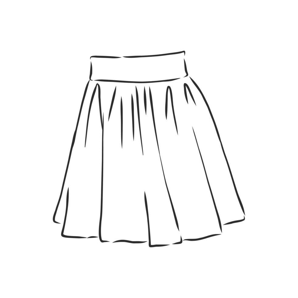 skirt vector sketch 8655854 Vector Art at Vecteezy