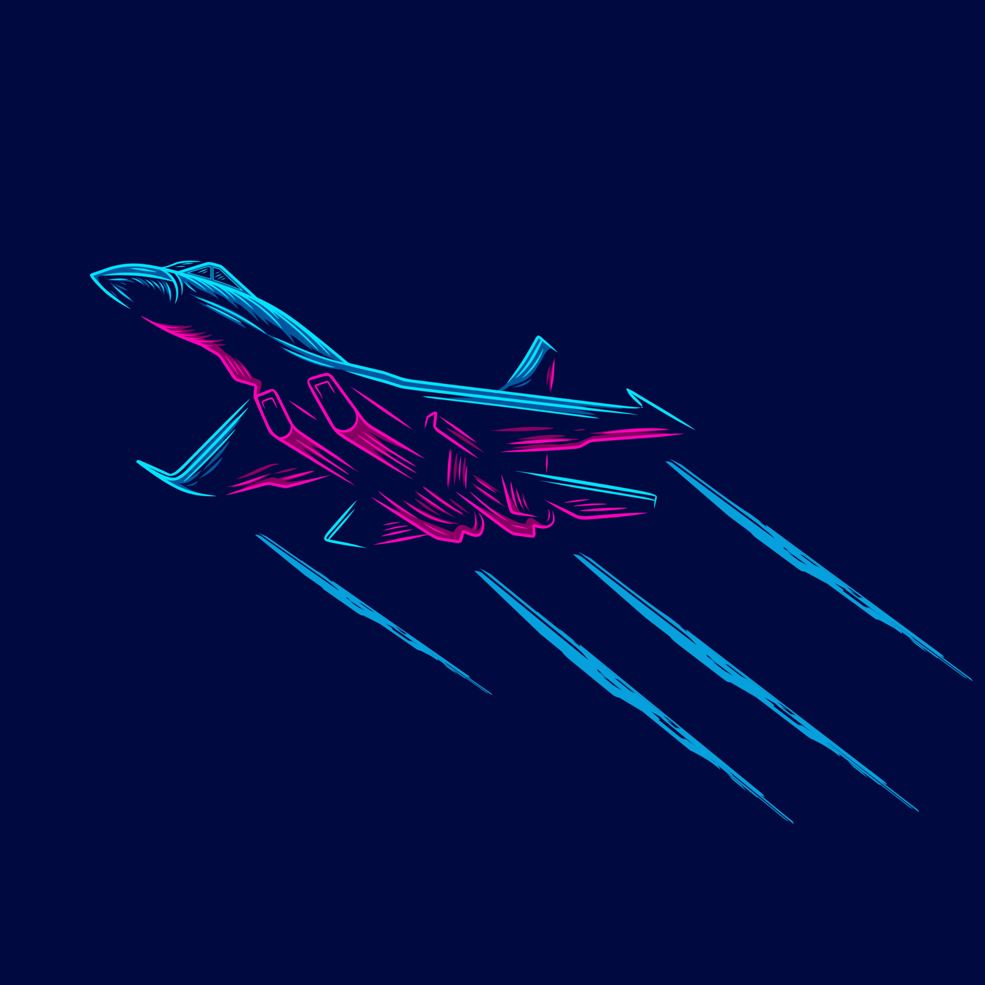 Jet plane pop art logo. Aircraft colorful design with dark background.  Abstract vector illustration. Isolated black background for t-shirt,  poster, clothing, merch, apparel, badge design 8655892 Vector Art at  Vecteezy