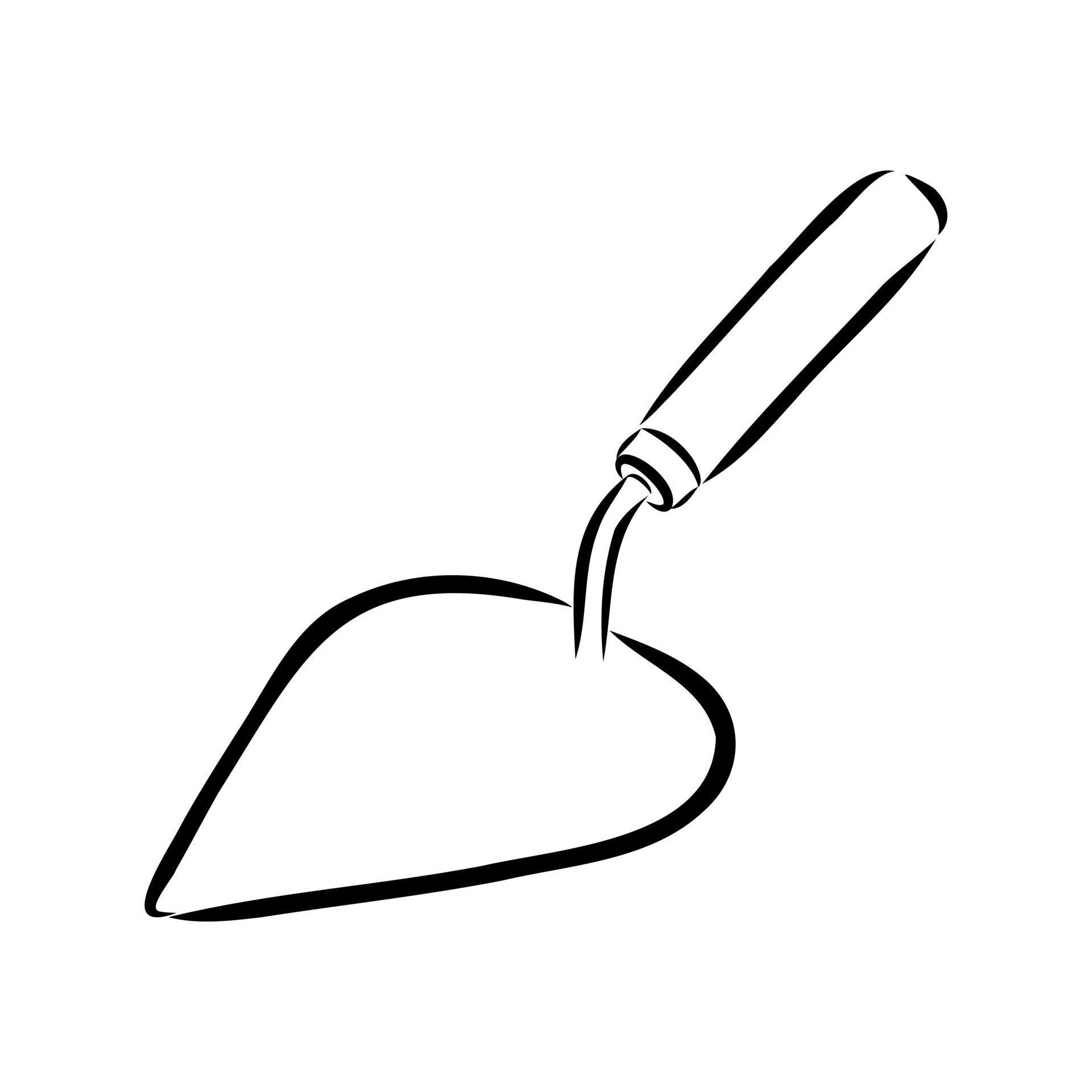 construction trowel vector sketch 8655964 Vector Art at Vecteezy