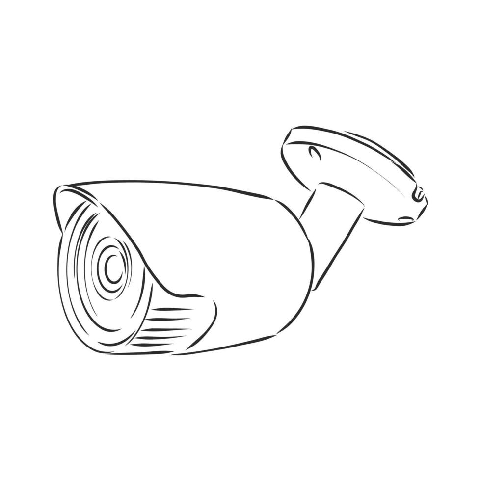 security camera vector sketch