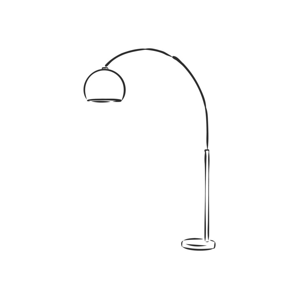 table lamp vector sketch