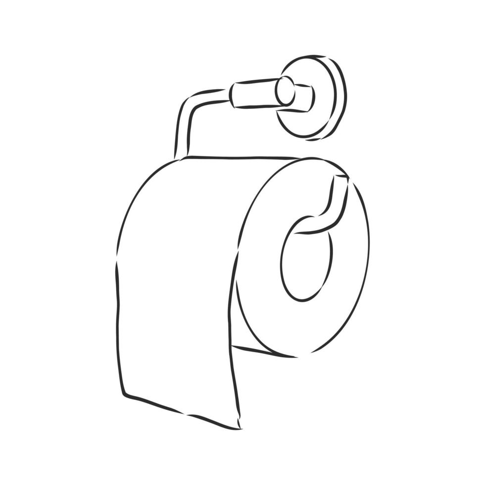 dibujo vectorial de papel higiénico vector