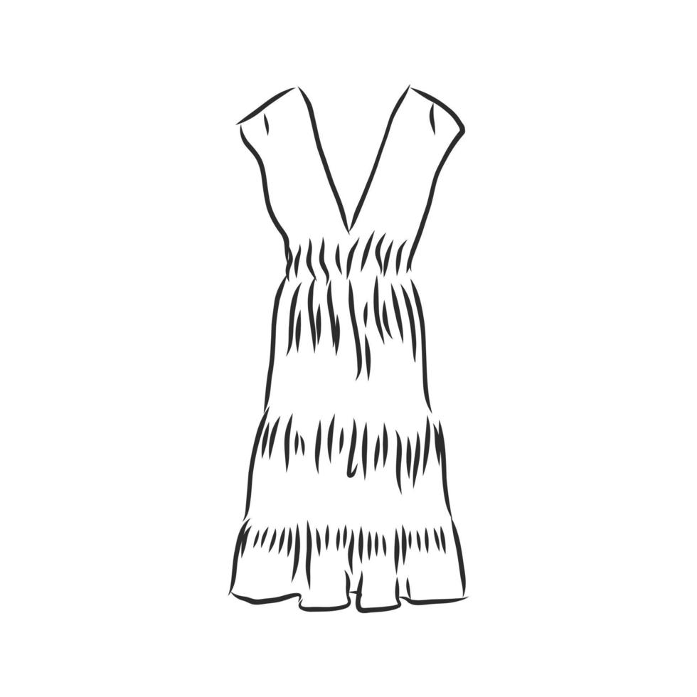 dibujo vectorial de vestido de verano vector