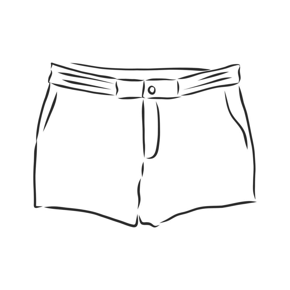 bosquejo del vector de los pantalones cortos