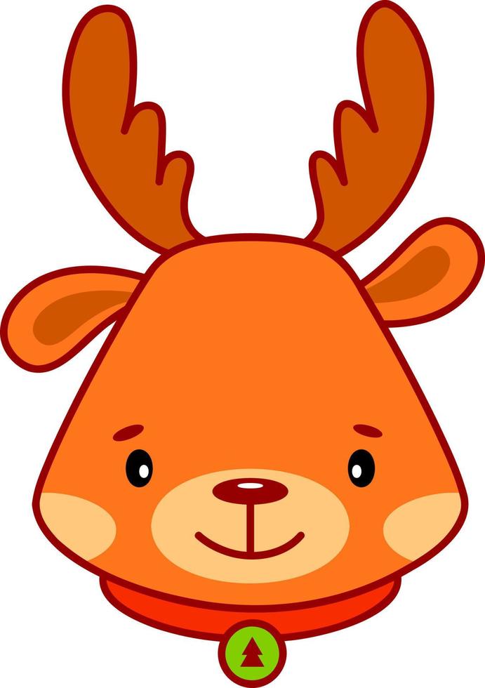 Christmas cartoons clip art. Christmas animal clipart vector illustration