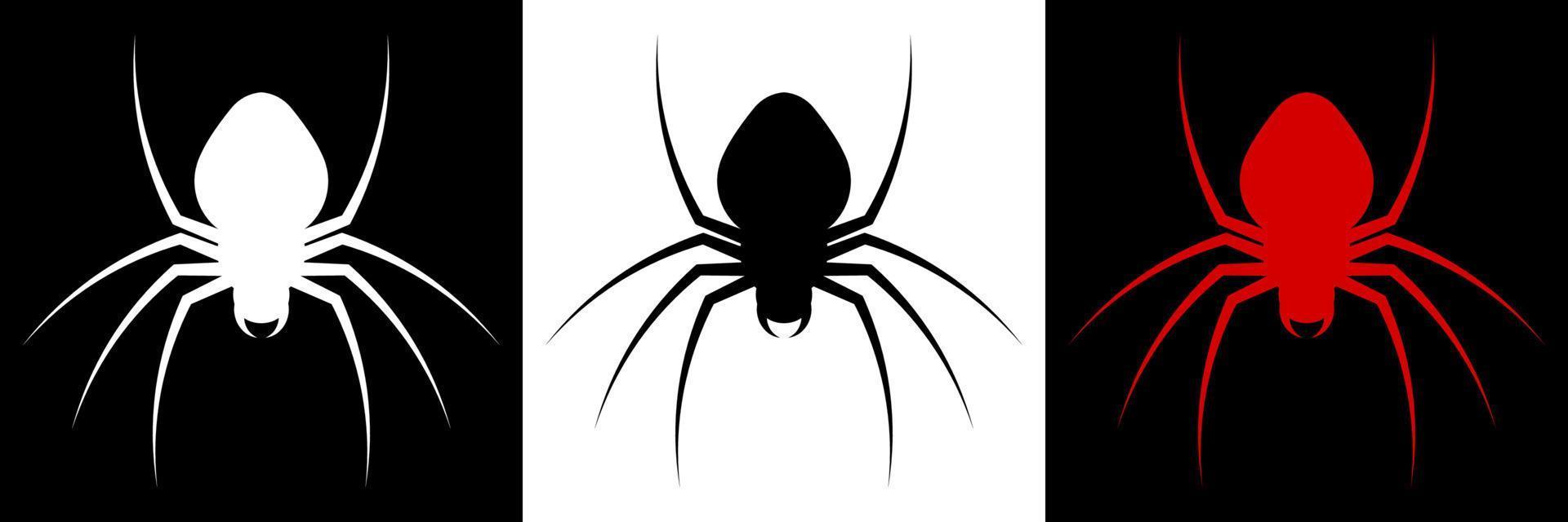 icono de araña para la decoración de banner web de halloween. insectos venenosos peligrosos. portadores de enfermedades. un cazador despiadado. vector minimalista