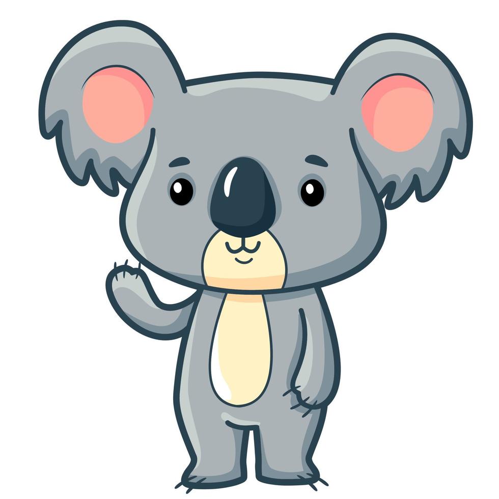 Cute koala cartoon vector