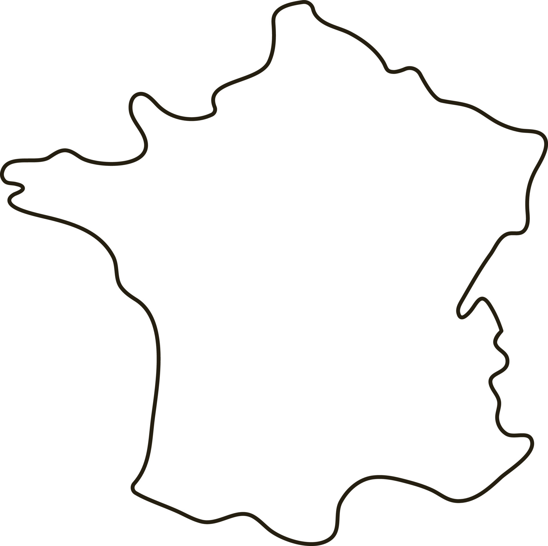 Map of France. Simple outline map vector illustration 8656461 Vector