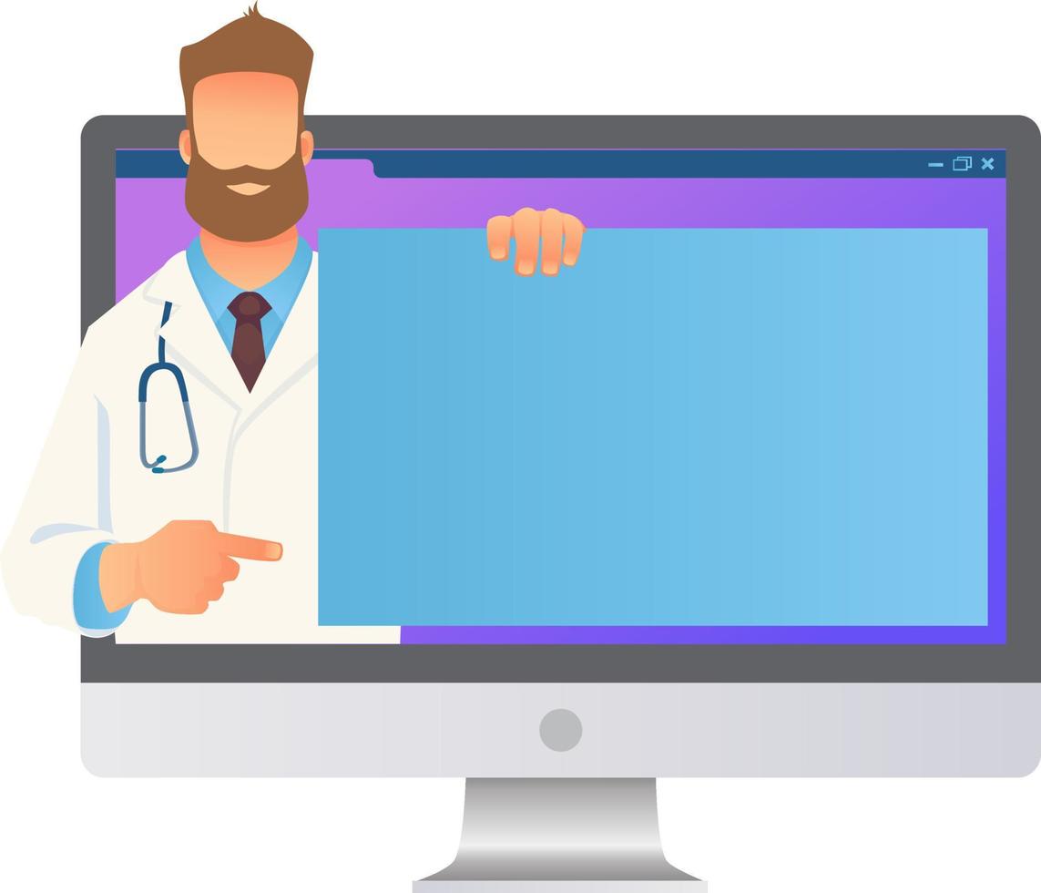 Online medicine concept vector