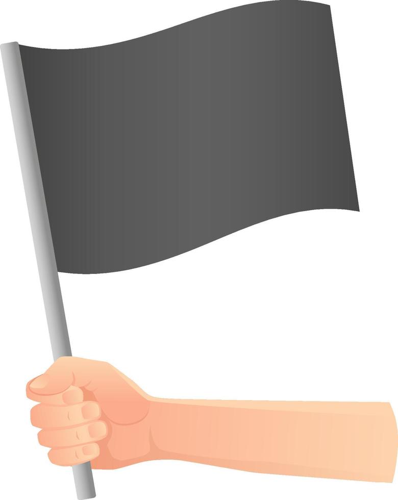 black flag in hand vector