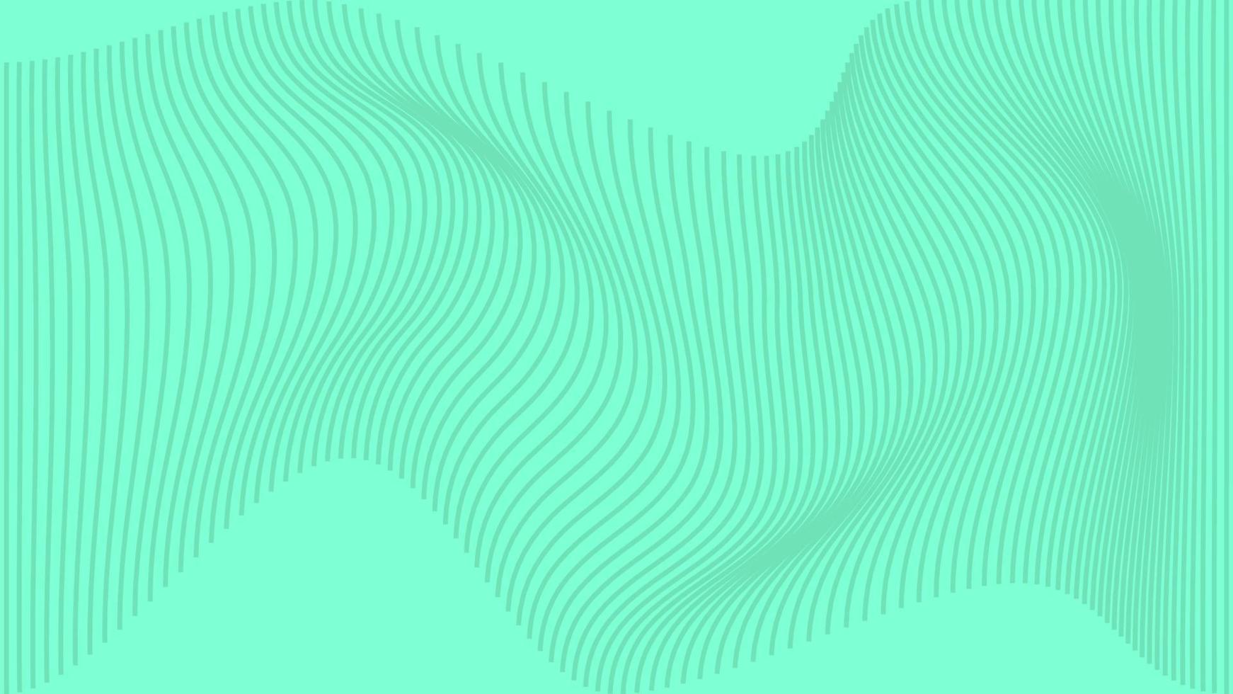 Abstract geometric background in trendy mint color waves. Horizontal illustration vector