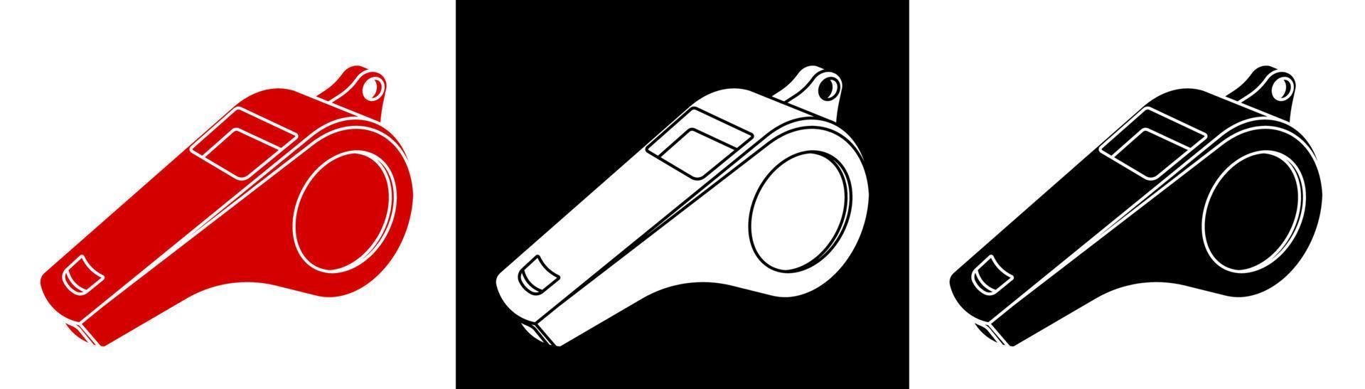 sports referee whistle. Icon. Minimalistic vector. Web design element vector