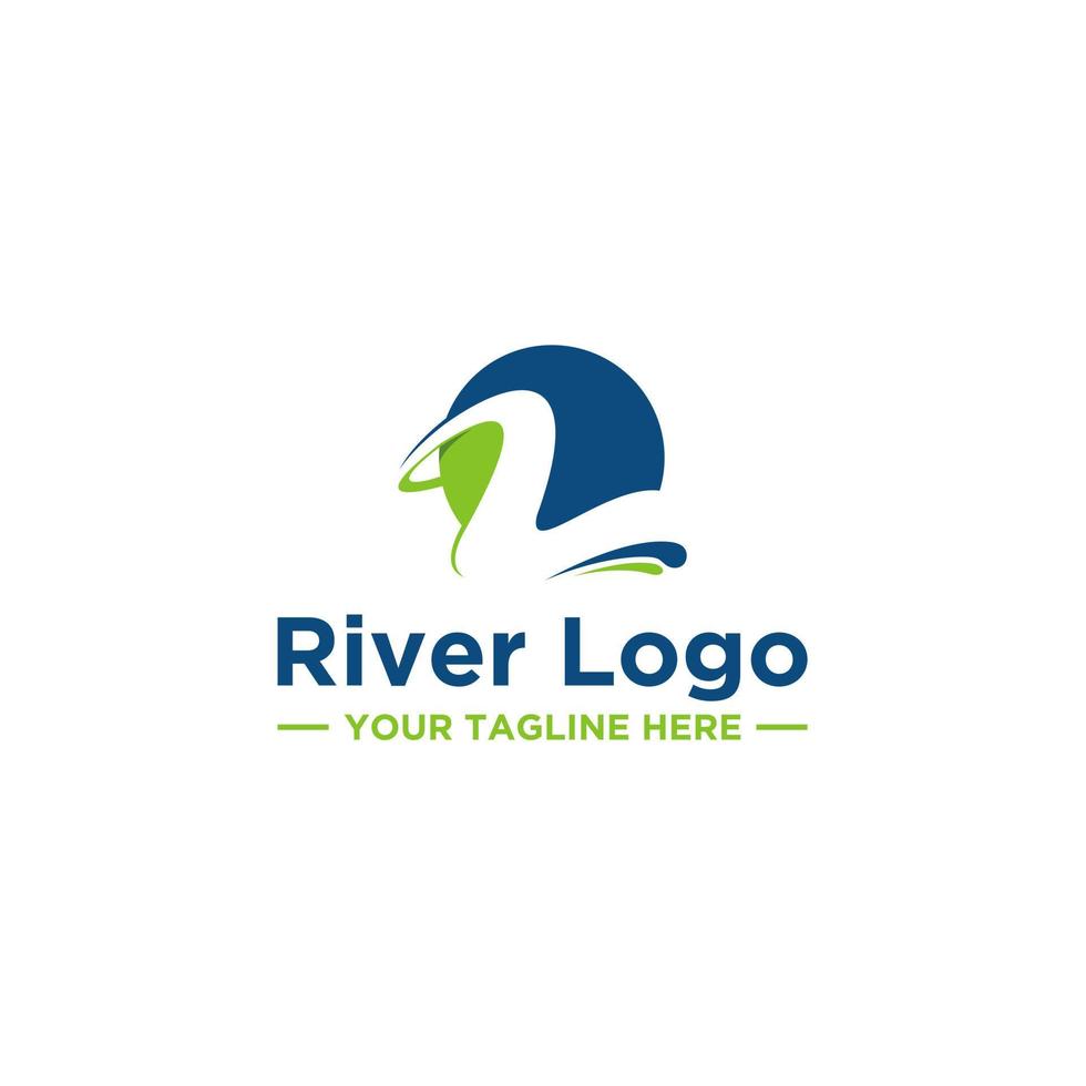 diseño del logotipo del río r vector