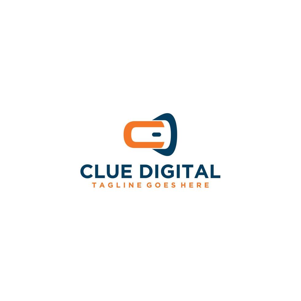 CD letter digital computer logo design vector