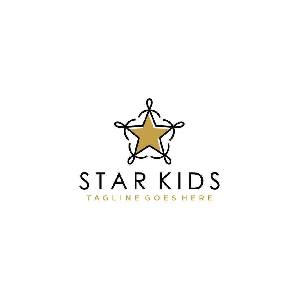 Star children logo design . vector