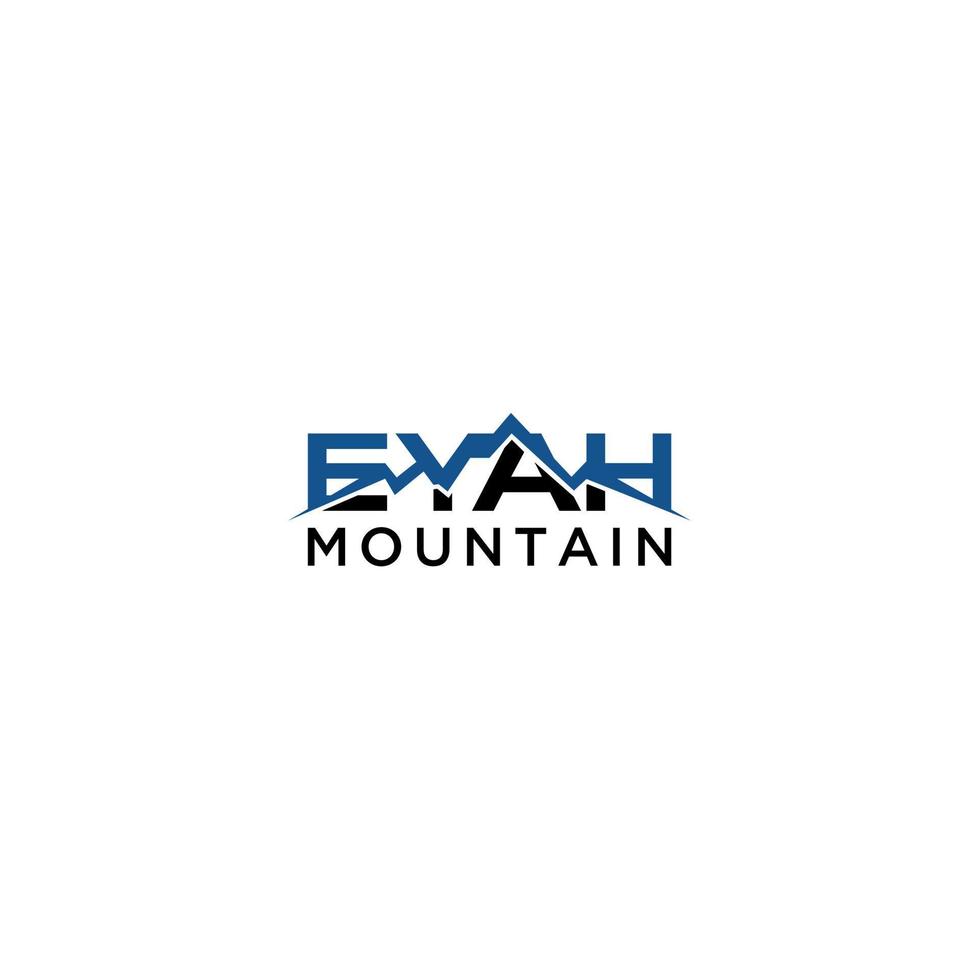 EYAH mountain logo sign design vector