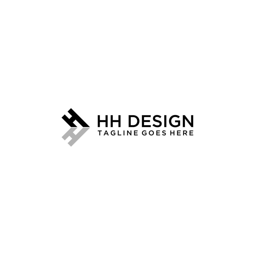 letras hh para las iniciales del diseño del logotipo de su empresa vector