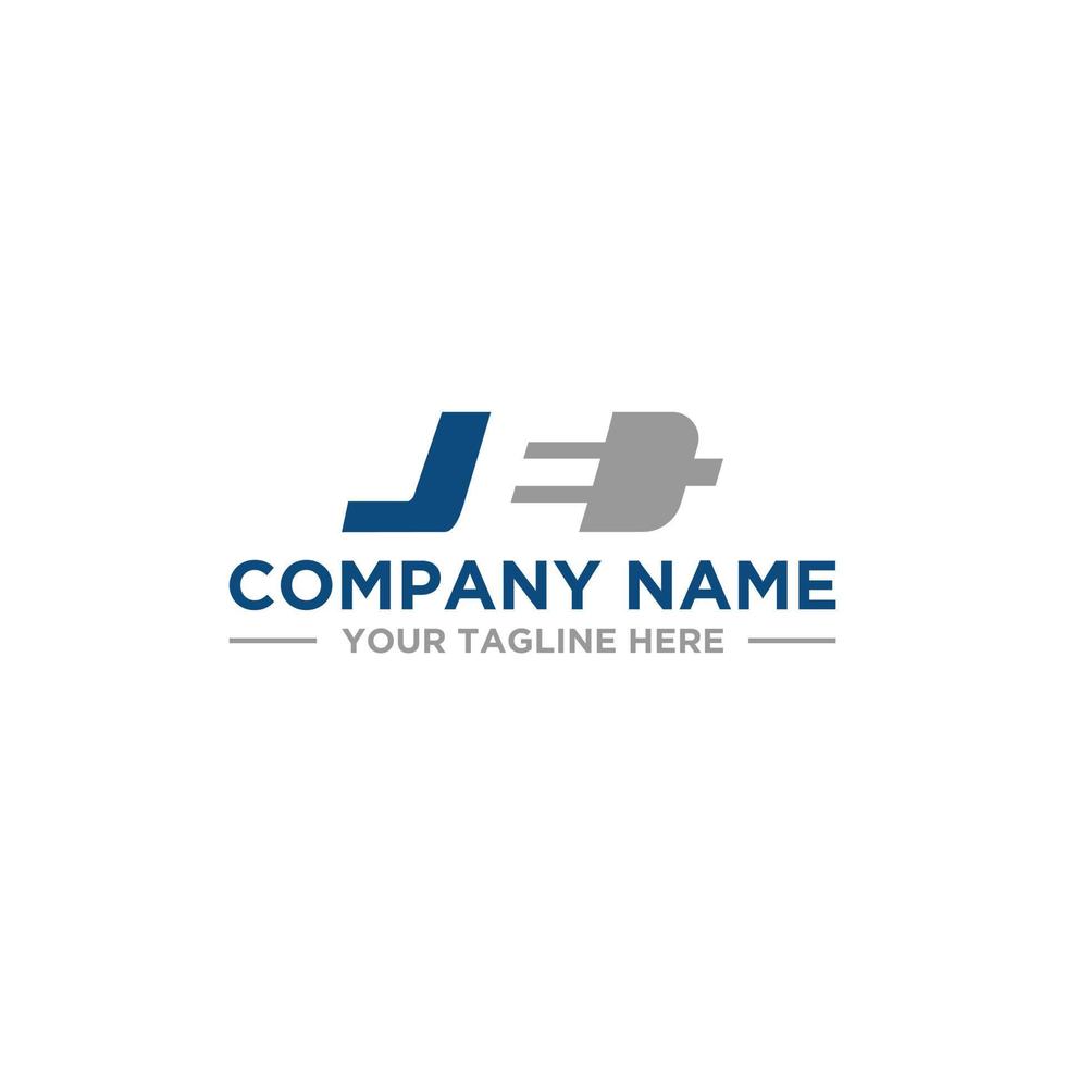 JE Electric Initial Logo Design vector