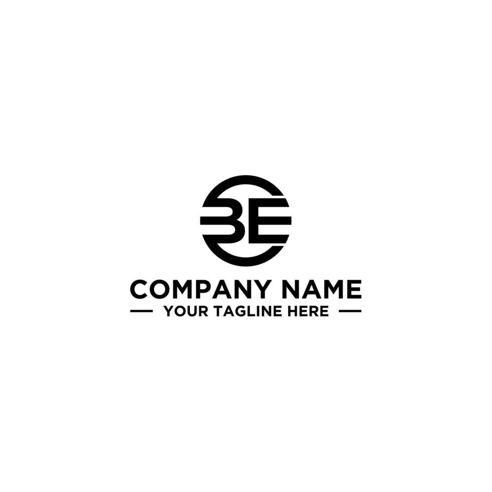 BE initial logo design vector