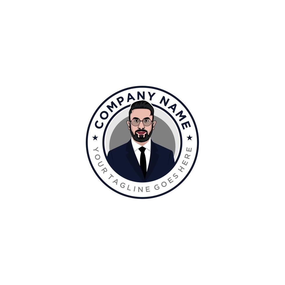 Businessman logo sign design vector