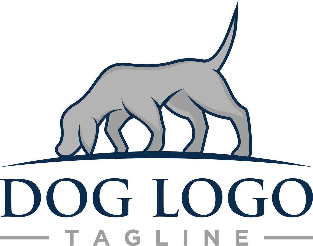 diseño de letrero de logotipo de perro vector