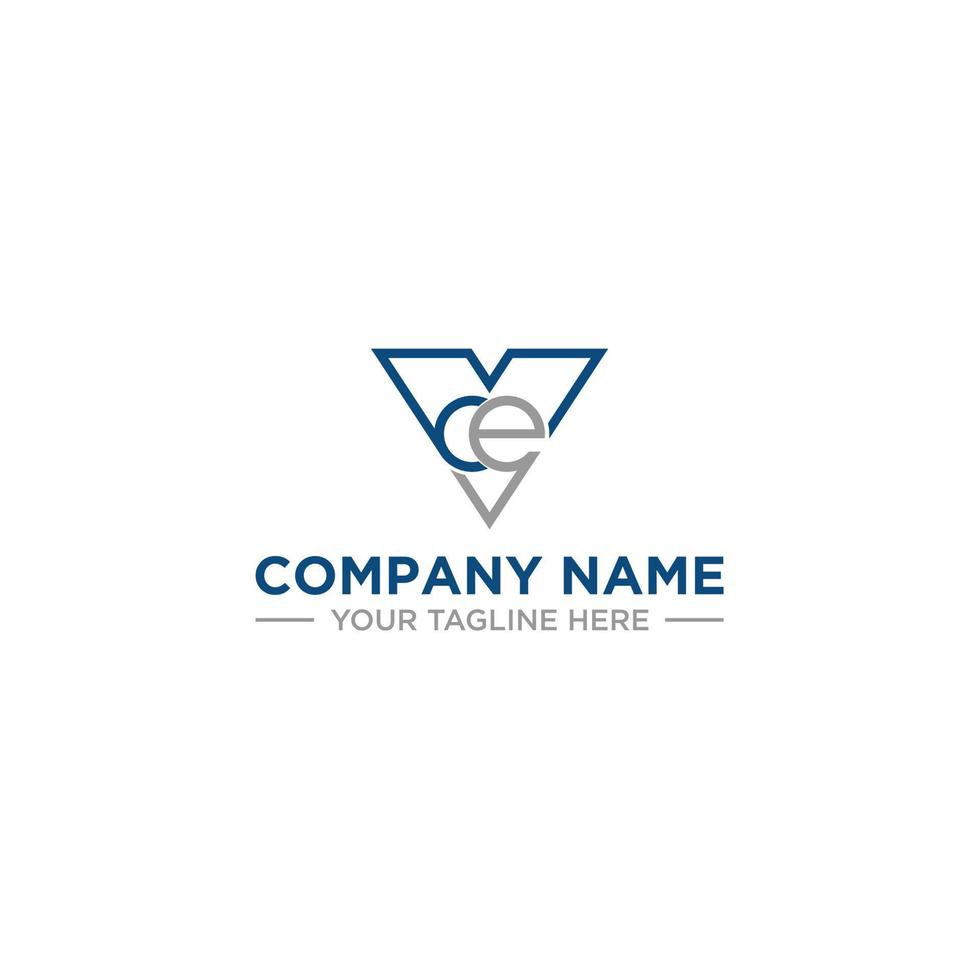 inicial de vce, cve o vec para el diseño del letrero del logotipo de su empresa vector