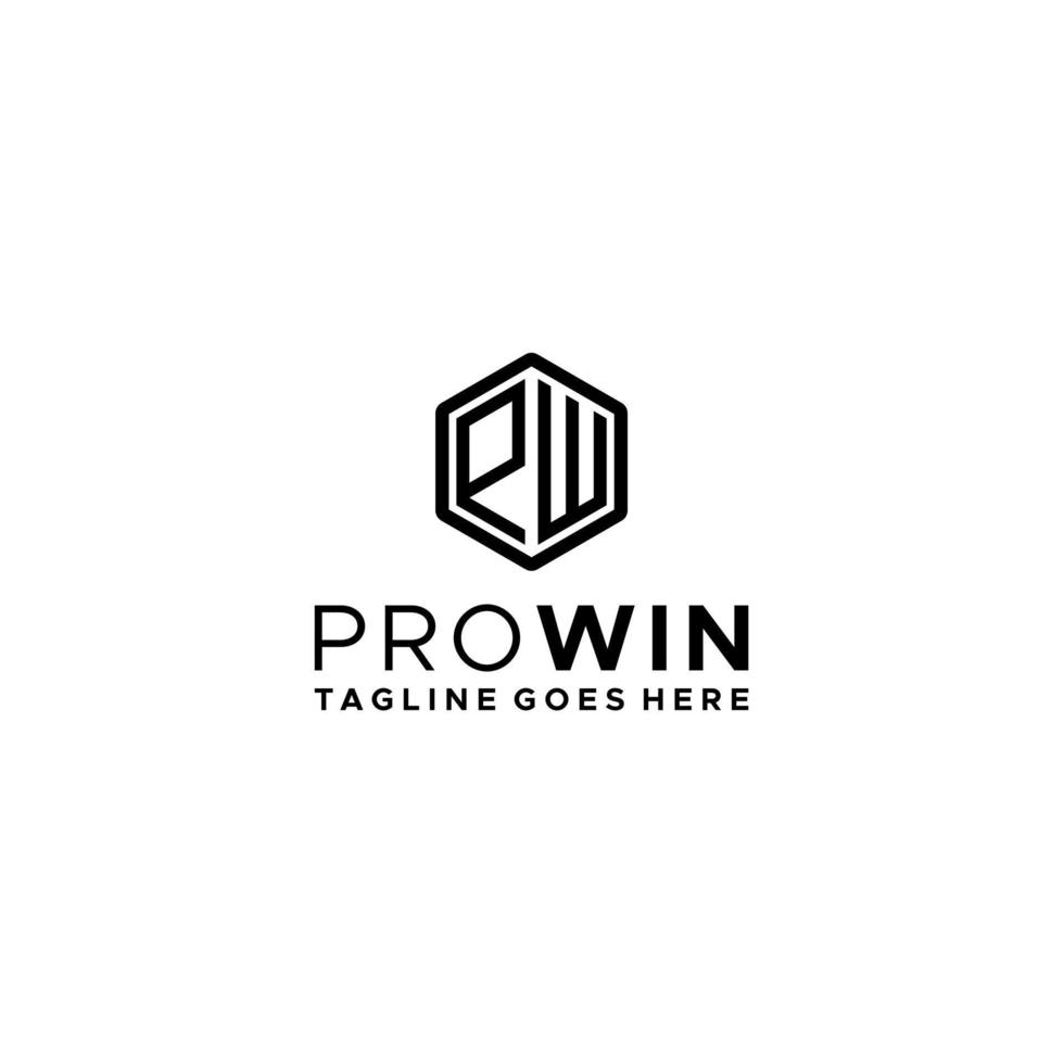 pw, wp letter logo sign design inicial para su empresa vector