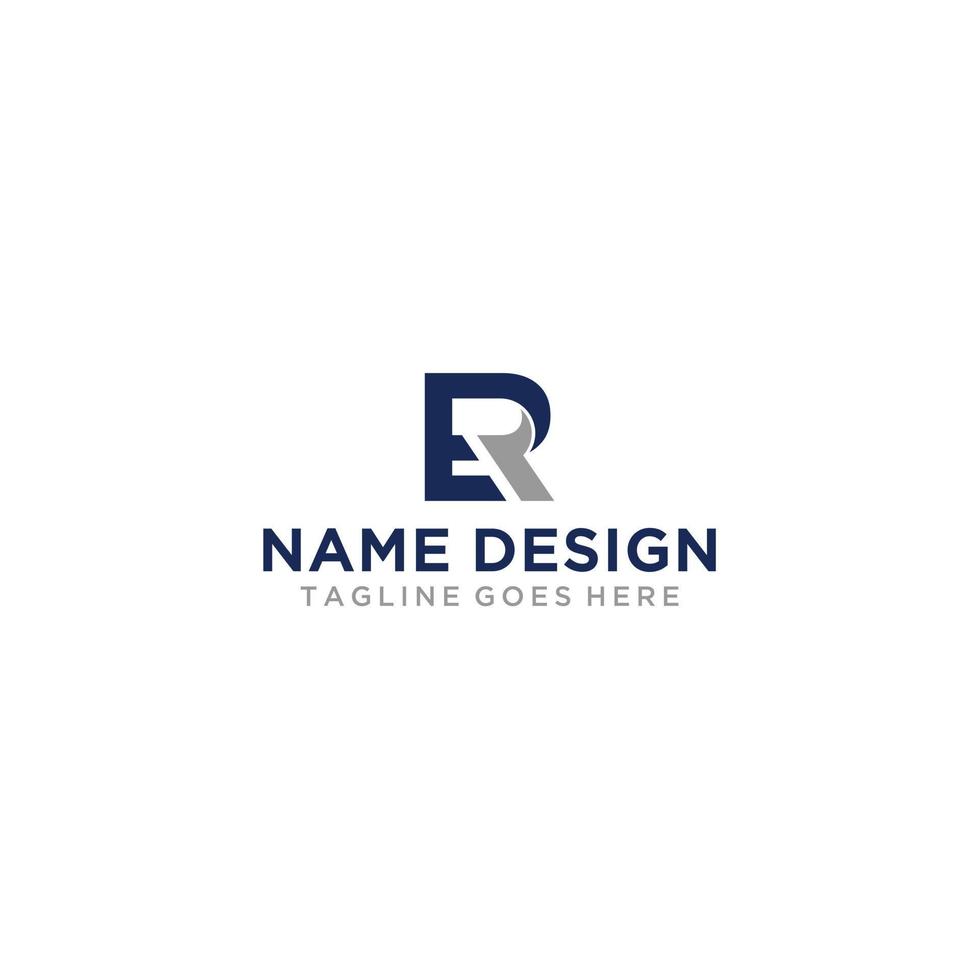 ER, RE letter initial logo sign design vector